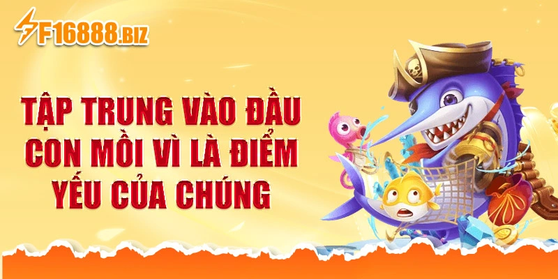 Tập trung vào đầu con mồi vì là điểm yếu của chúng
